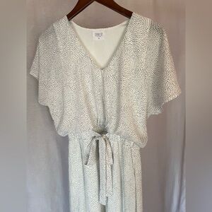 Sienna Sky White and Black Polka Dot Dress